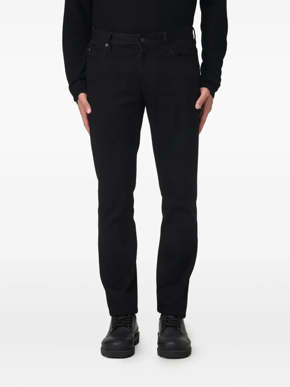 Emporio Armani patch-pockets jeans - Nero