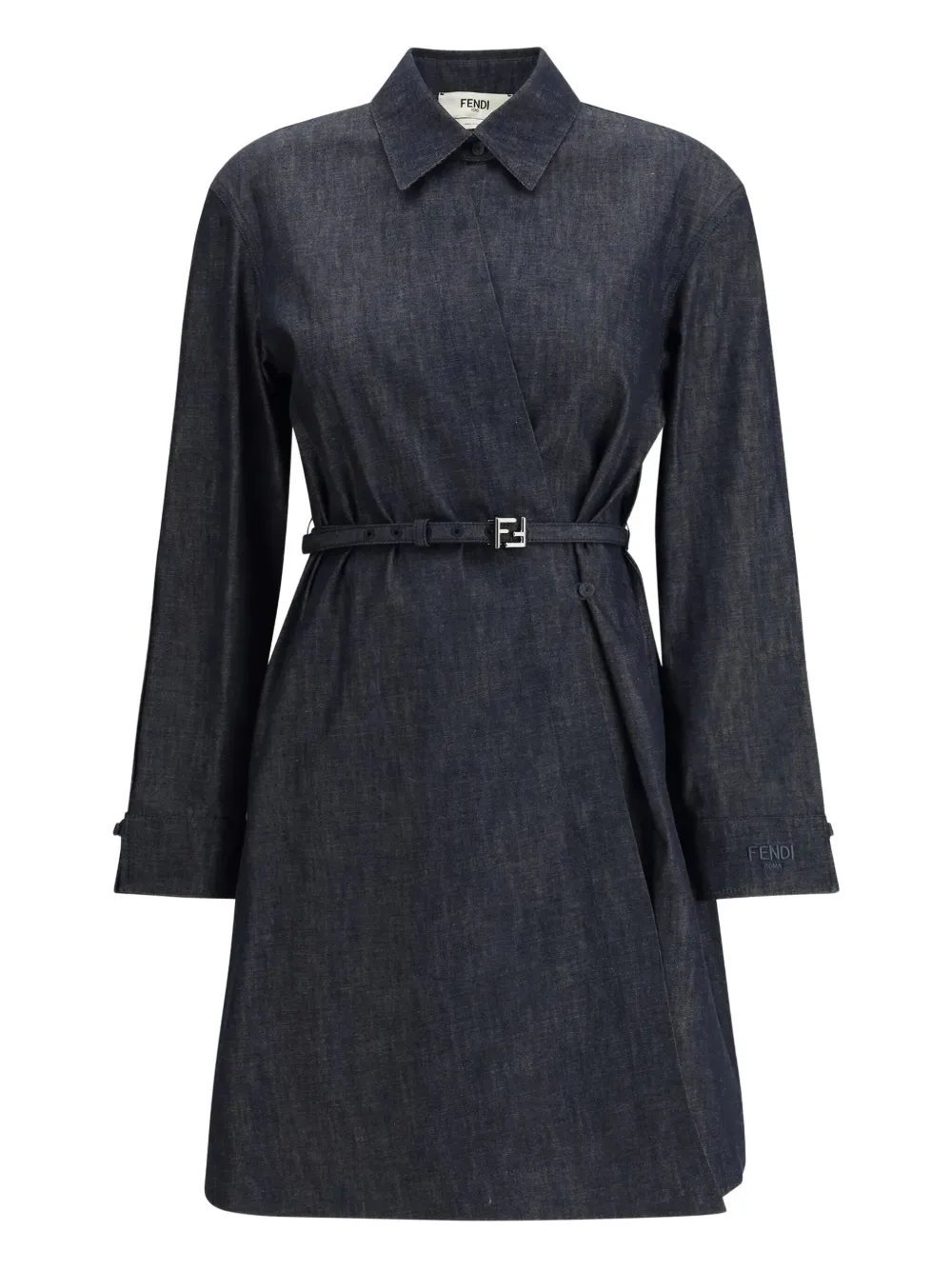FENDI belted shirt dress - Blu