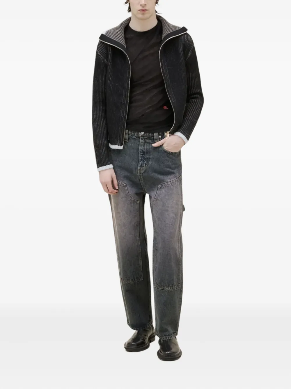 Eckhaus Latta over-dyed jeans - Blauw