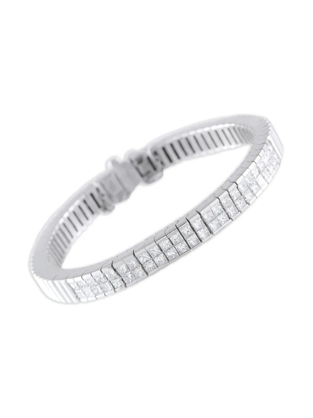 LB Exclusive 18K white gold square-cut diamond bracelet | Silver | Image 1