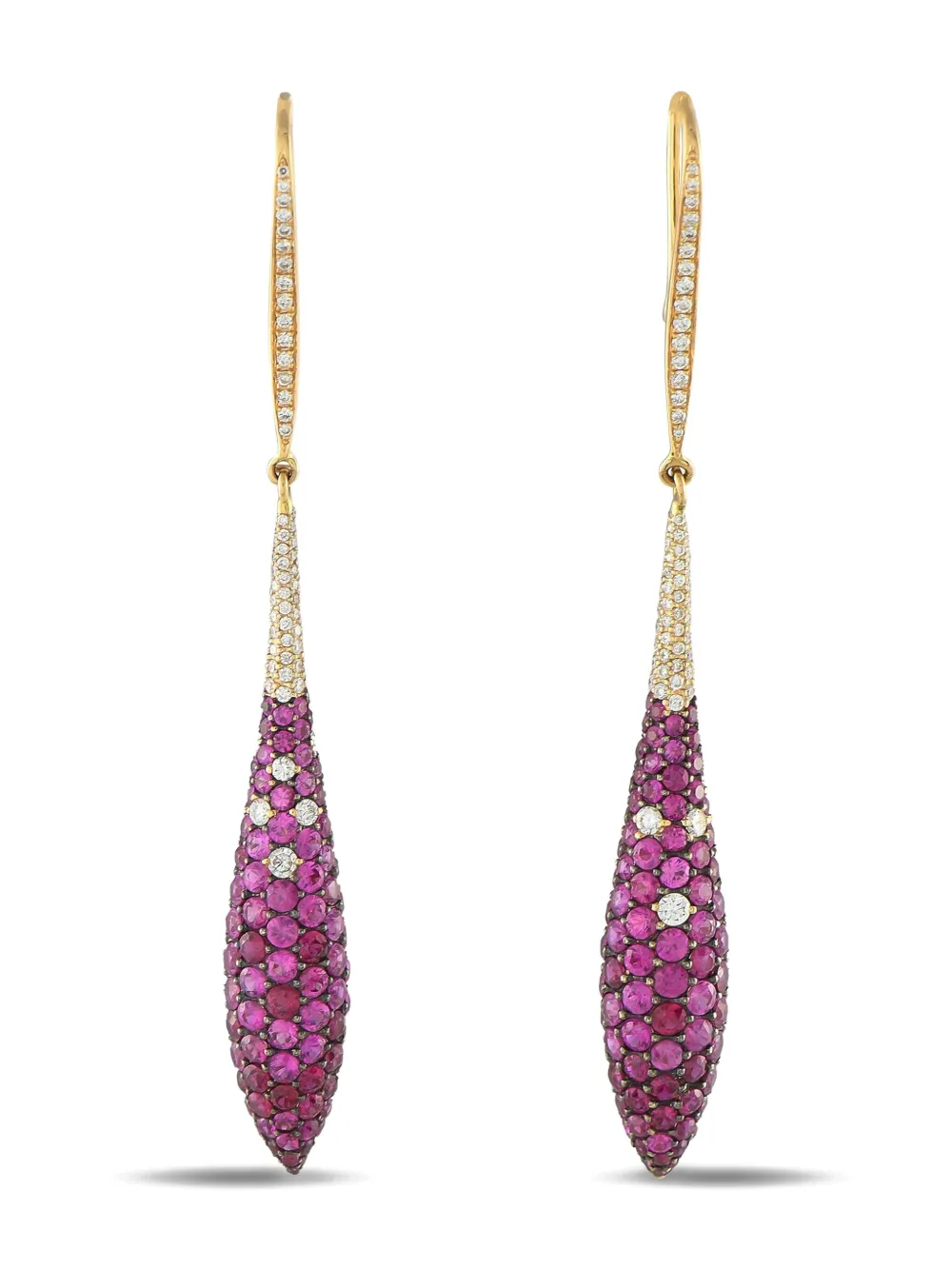 Salavetti 18K rose gold diamond and pink-sapphire earrings | Gold | Image 1