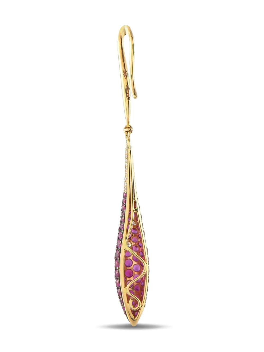 Salavetti 18K rose gold diamond and pink-sapphire earrings | Image 2