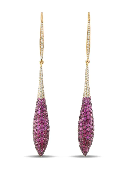 Salavetti 18K rose gold diamond and sapphire earrings