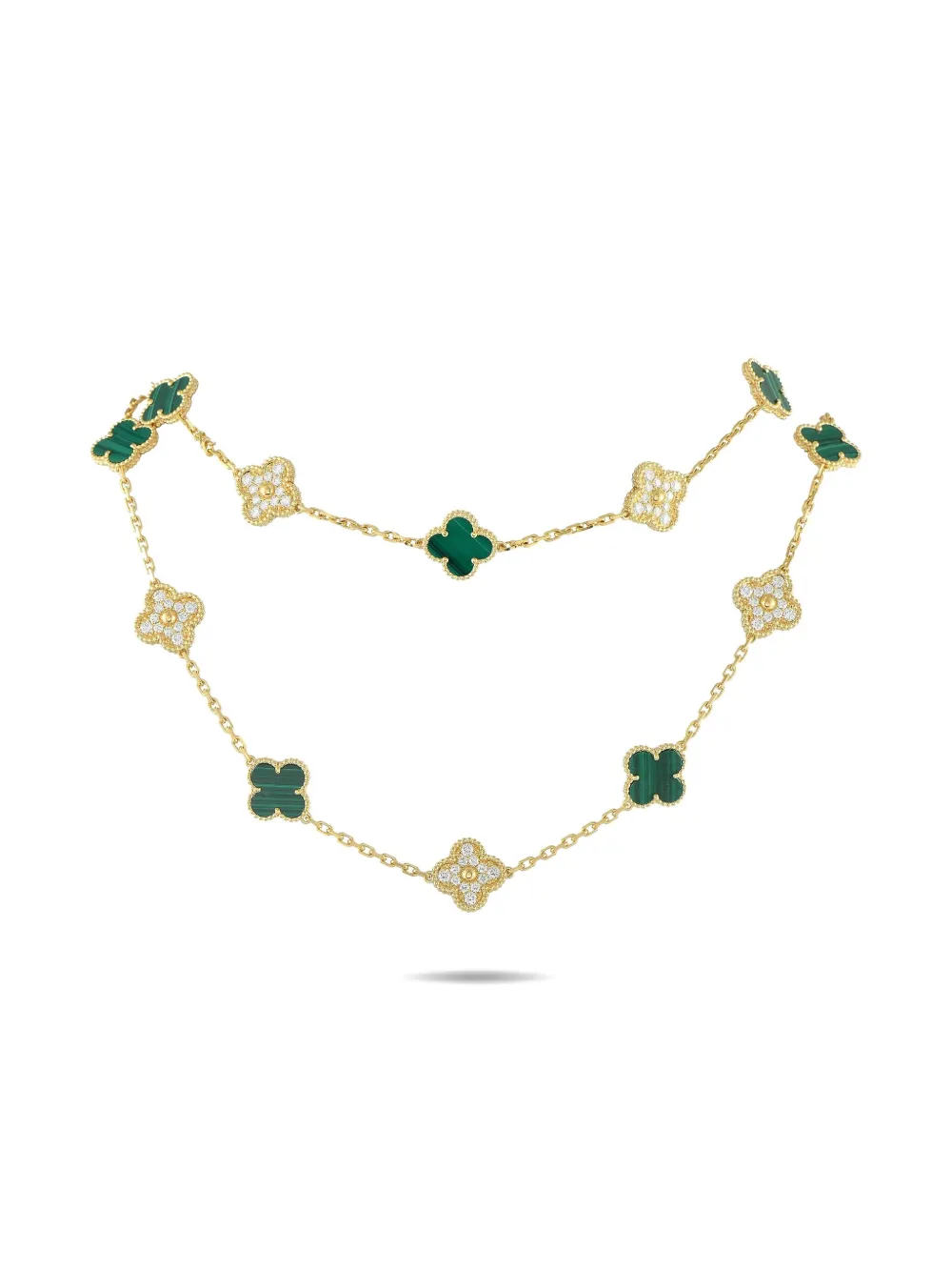 Van Cleef & Arpels 18K yellow gold Luck diamond and malachite necklace | 金色 | Image 1