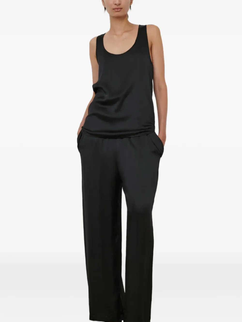 WARDROBE.NYC scoop-neck top - Zwart