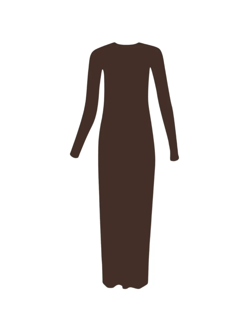 WARDROBE.NYC long-sleeve midi dress - Marrone