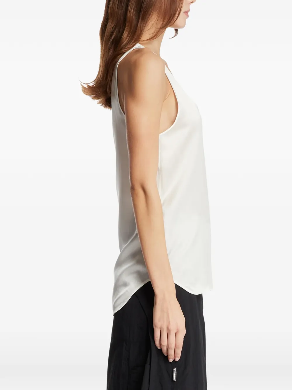 WARDROBE.NYC Top met diepe ronde hals Wit