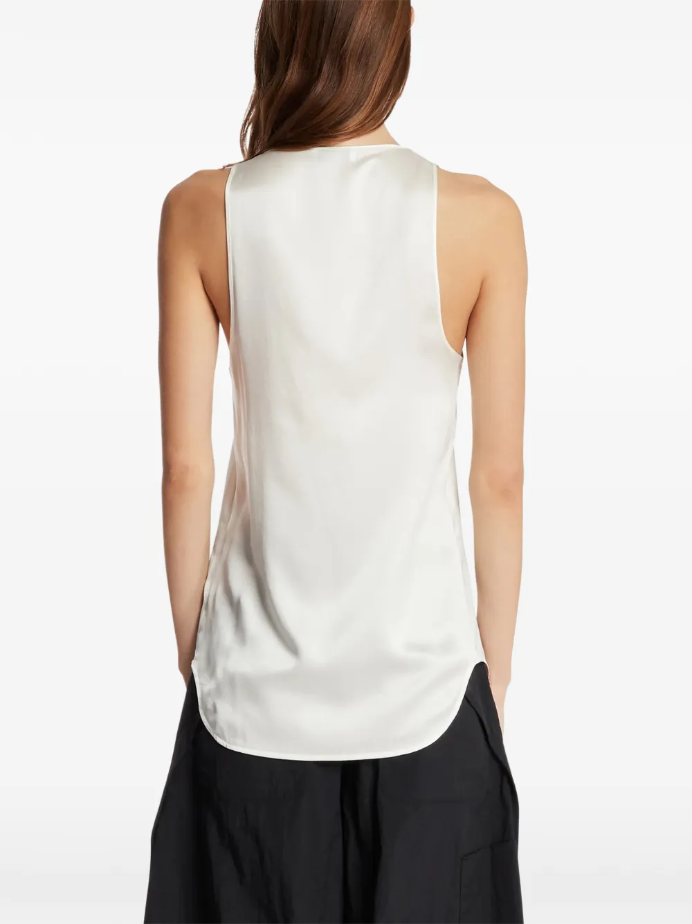 WARDROBE.NYC Top met diepe ronde hals Wit