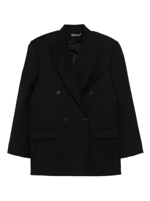 David Koma pinstriped double-breasted blazer
