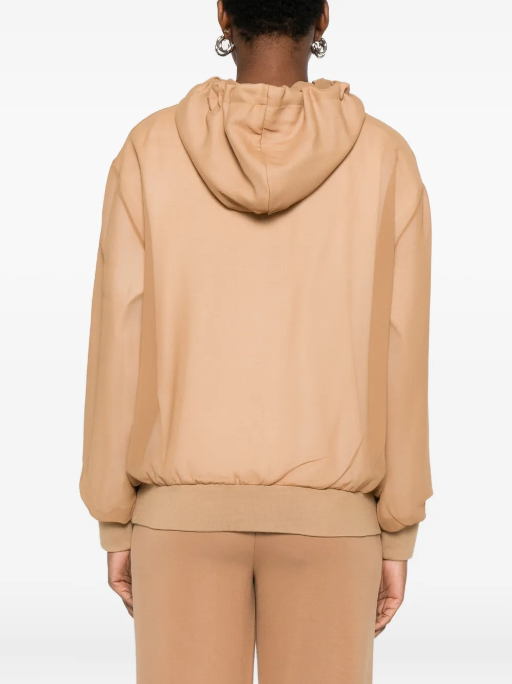 Twinset Logo-detail Hoodie In Brown