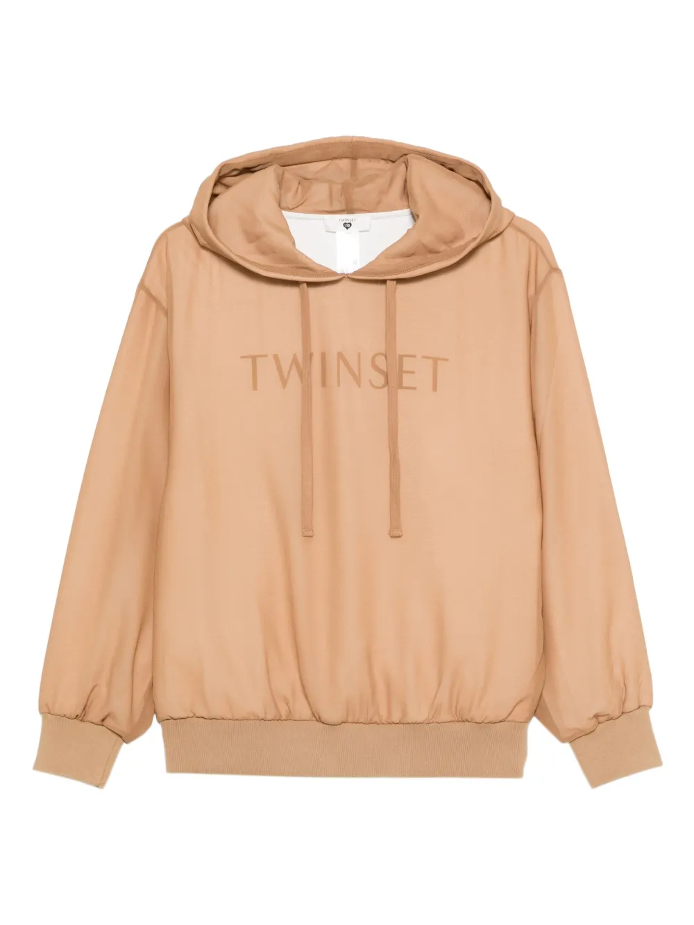 TWINSET logo-detail hoodie - Marrone