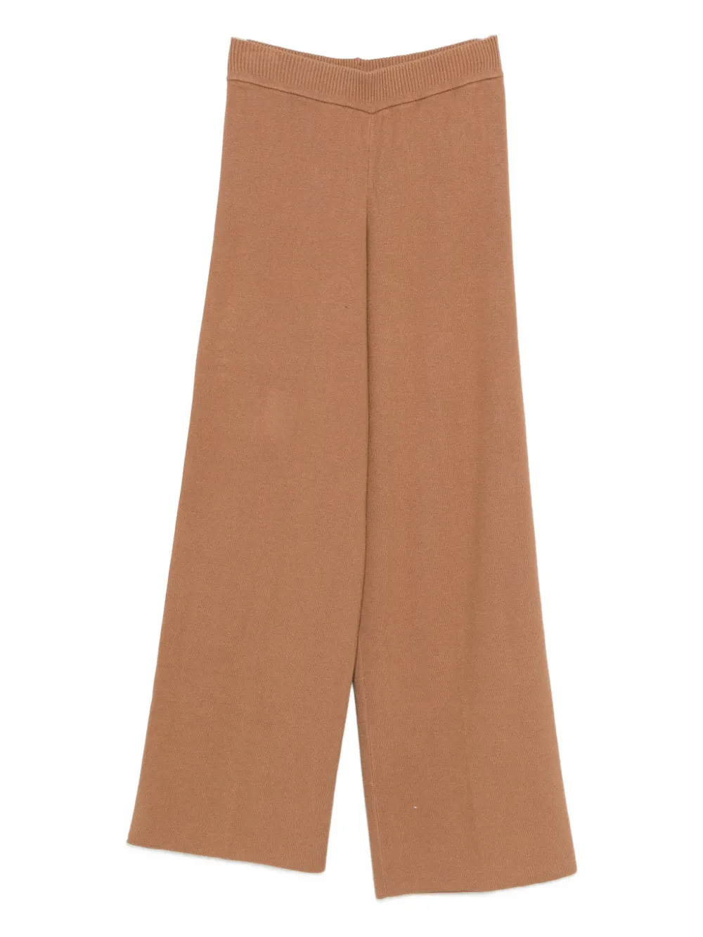 Twinset Ribbed Trousers In Brown