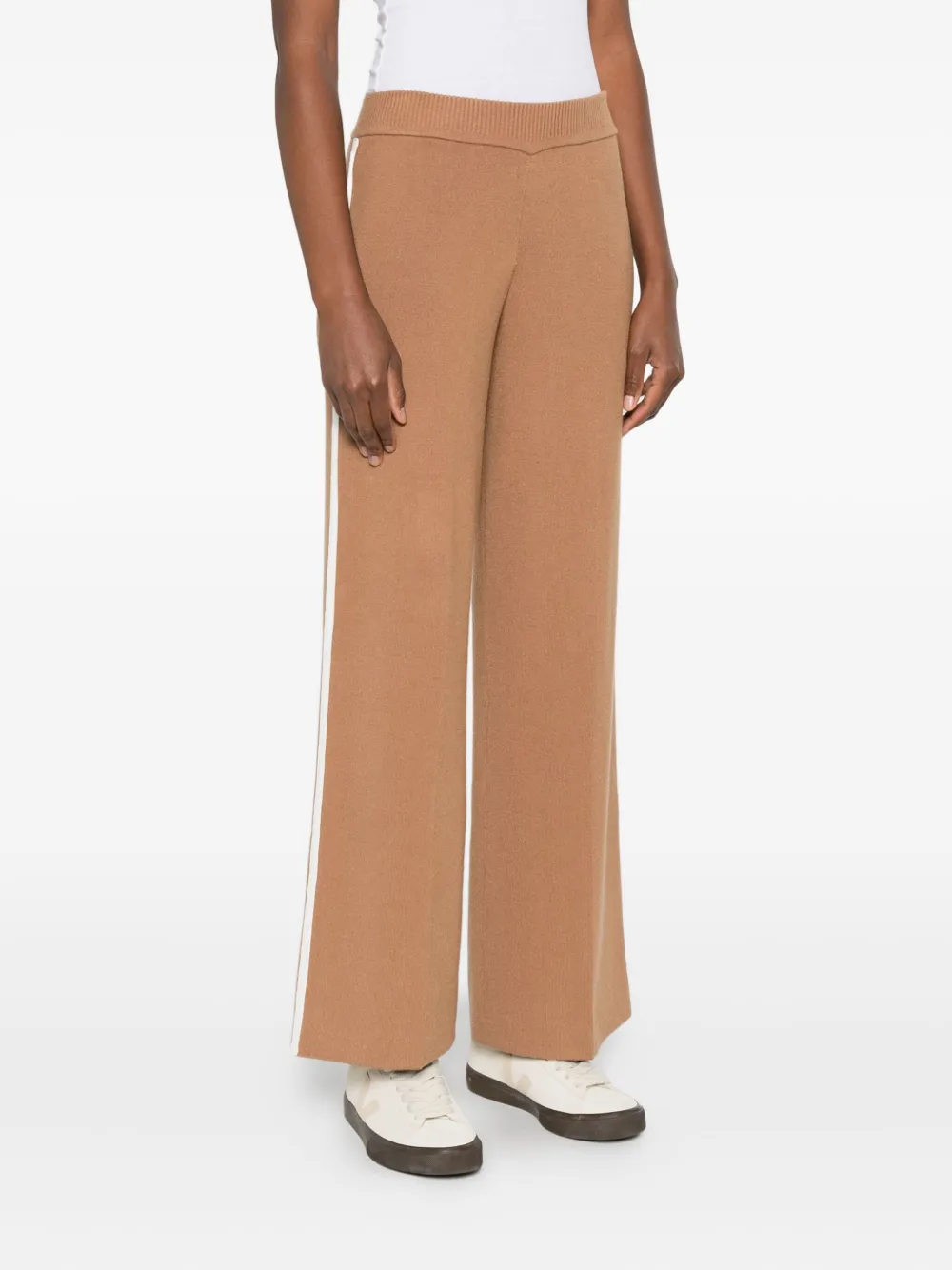 Twinset Ribbed Trousers In Brown