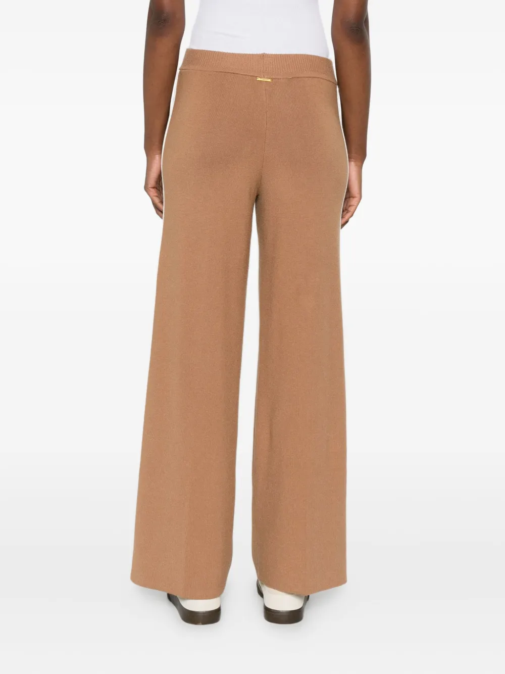 Twinset Ribbed Trousers In Brown