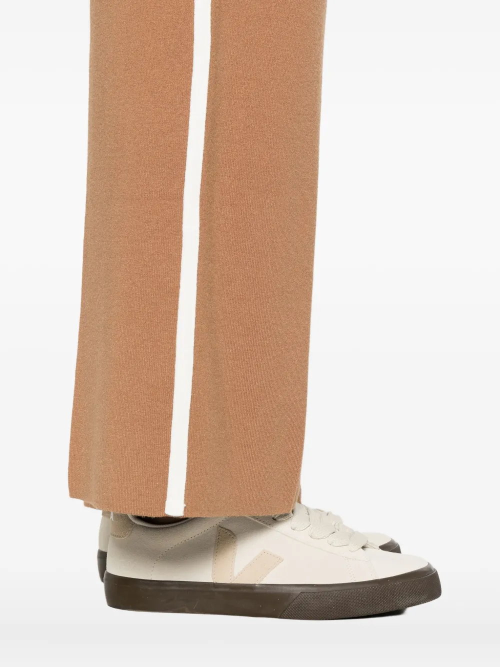 Twinset Ribbed Trousers In Brown