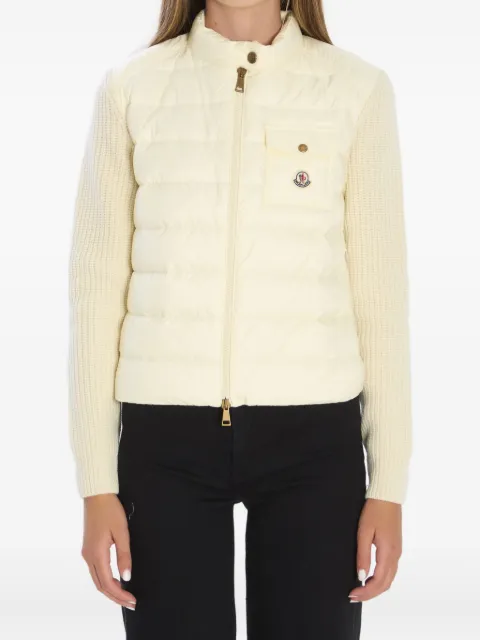Moncler padded-front chest-pocket cardigan