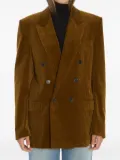 Saint Laurent corduroy double-breasted blazer - Brown