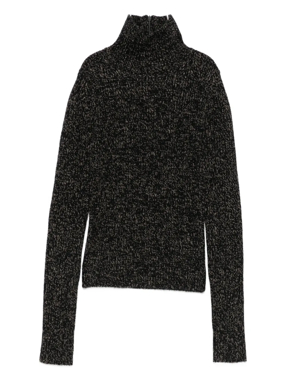 Max Mara リブ ハイネックセーター - ブラウン Max Mara リブ ハイネックセーター - ブラウン