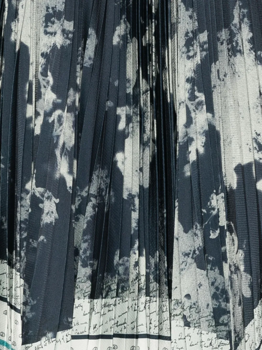 Paul Smith Pleated Midi Skirt In Blue