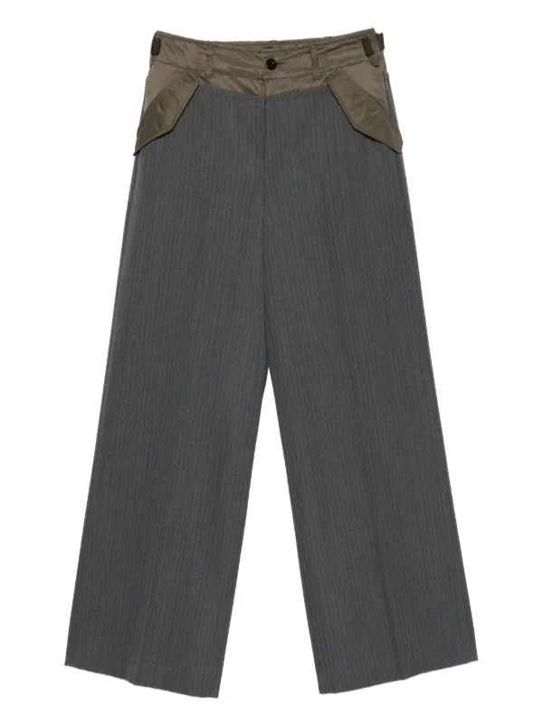 Sacai ストライプ パネル パンツ | グレー | FARFETCH JP