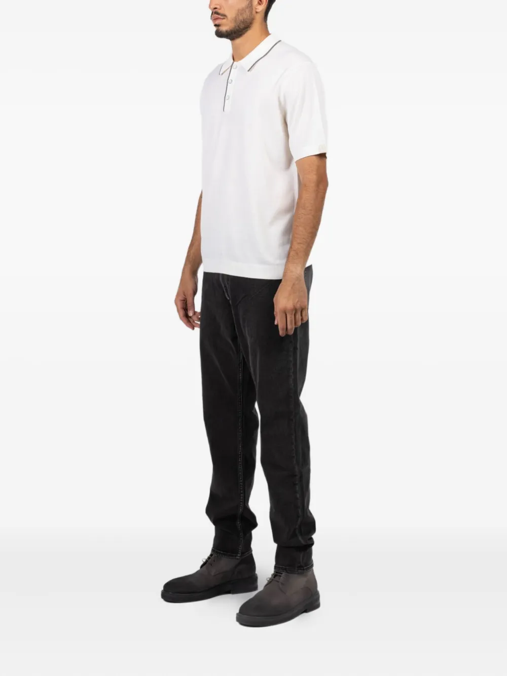 rag & bone Crawford poloshirt met knopen Wit