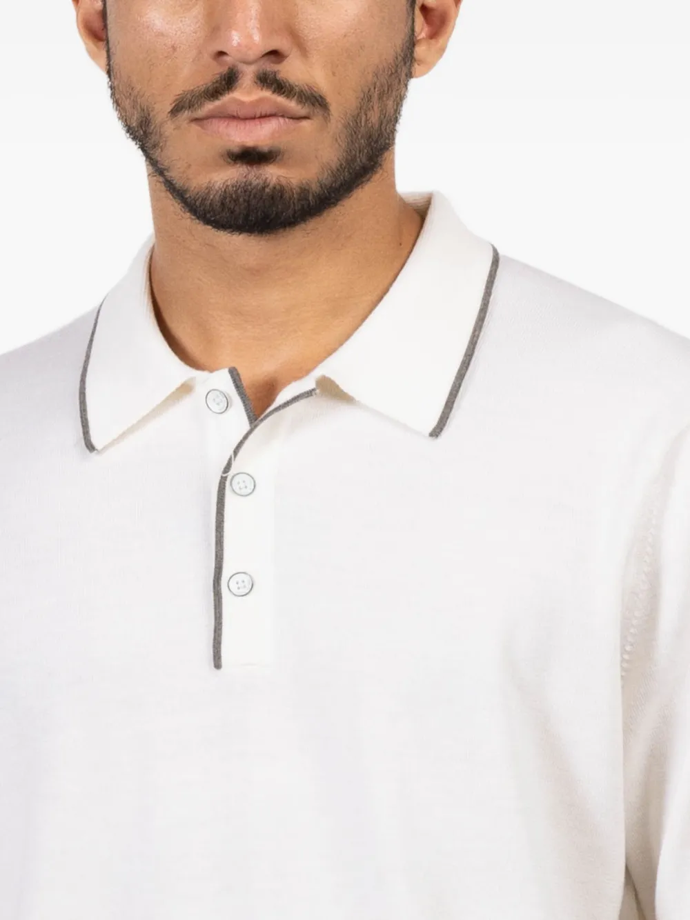 rag & bone Crawford poloshirt met knopen Wit