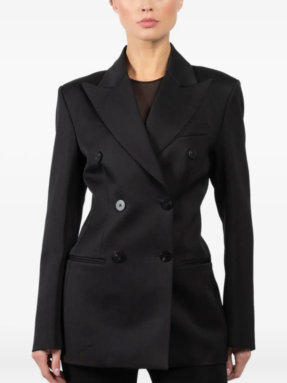 Seafarer double-breasted blazer | Black | Image 1
