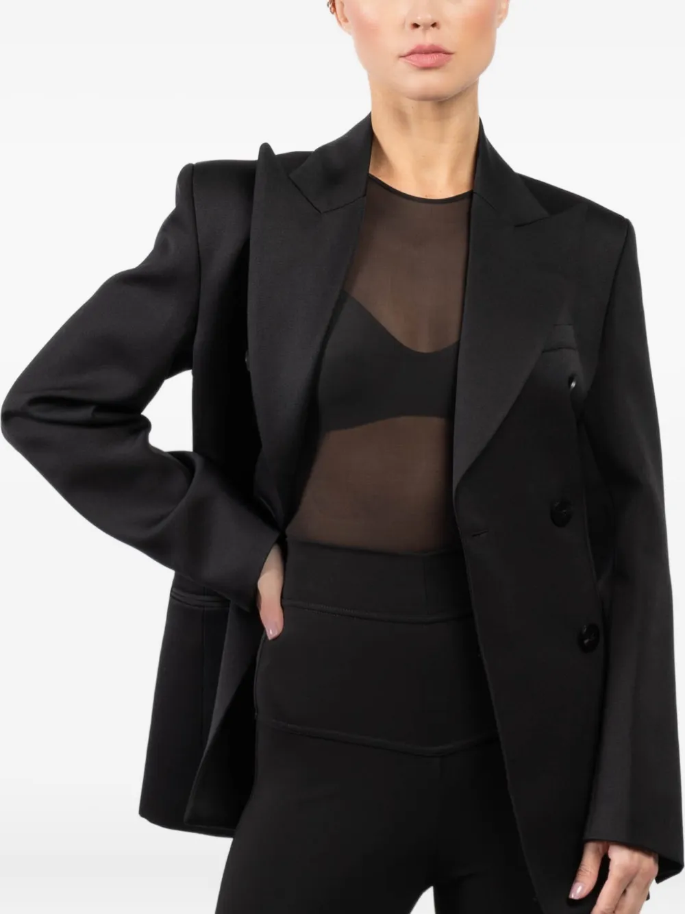 Seafarer Blazer met dubbele rij knopen Zwart