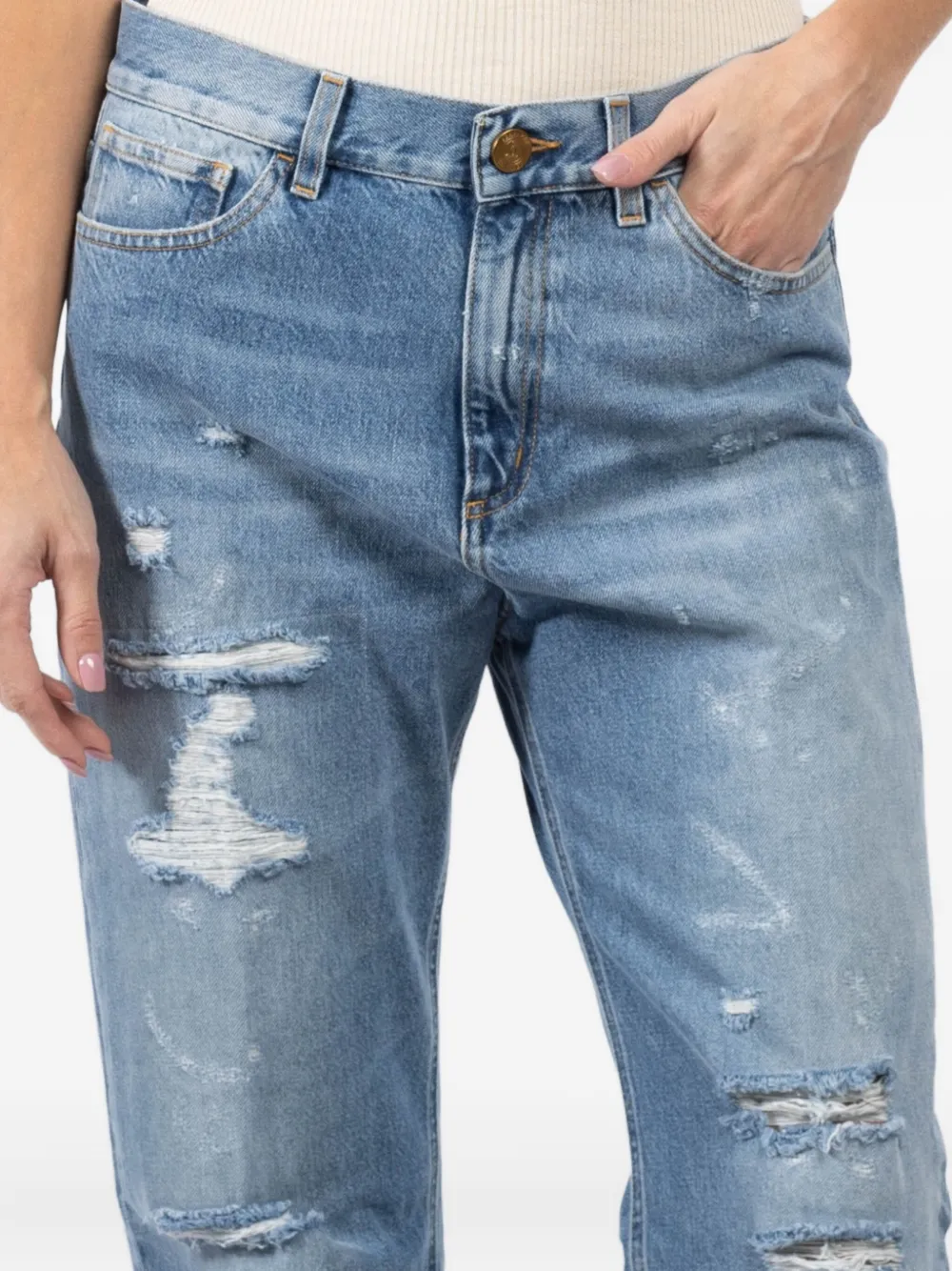 Seafarer Ripped-detail Jeans In Blue