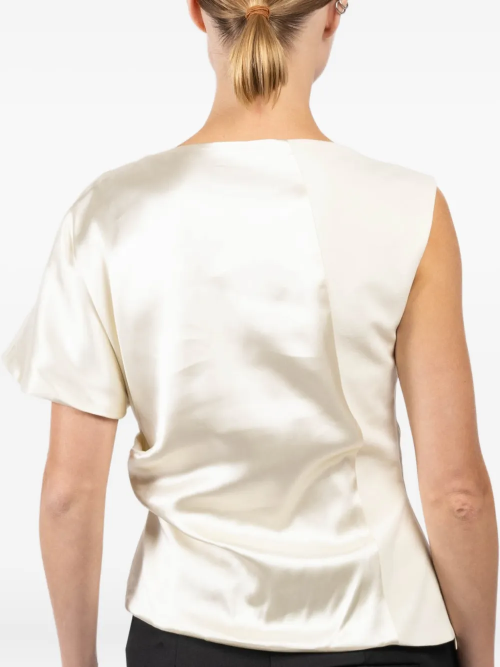 Seafarer Draped Sleeveless Blouse In Black
