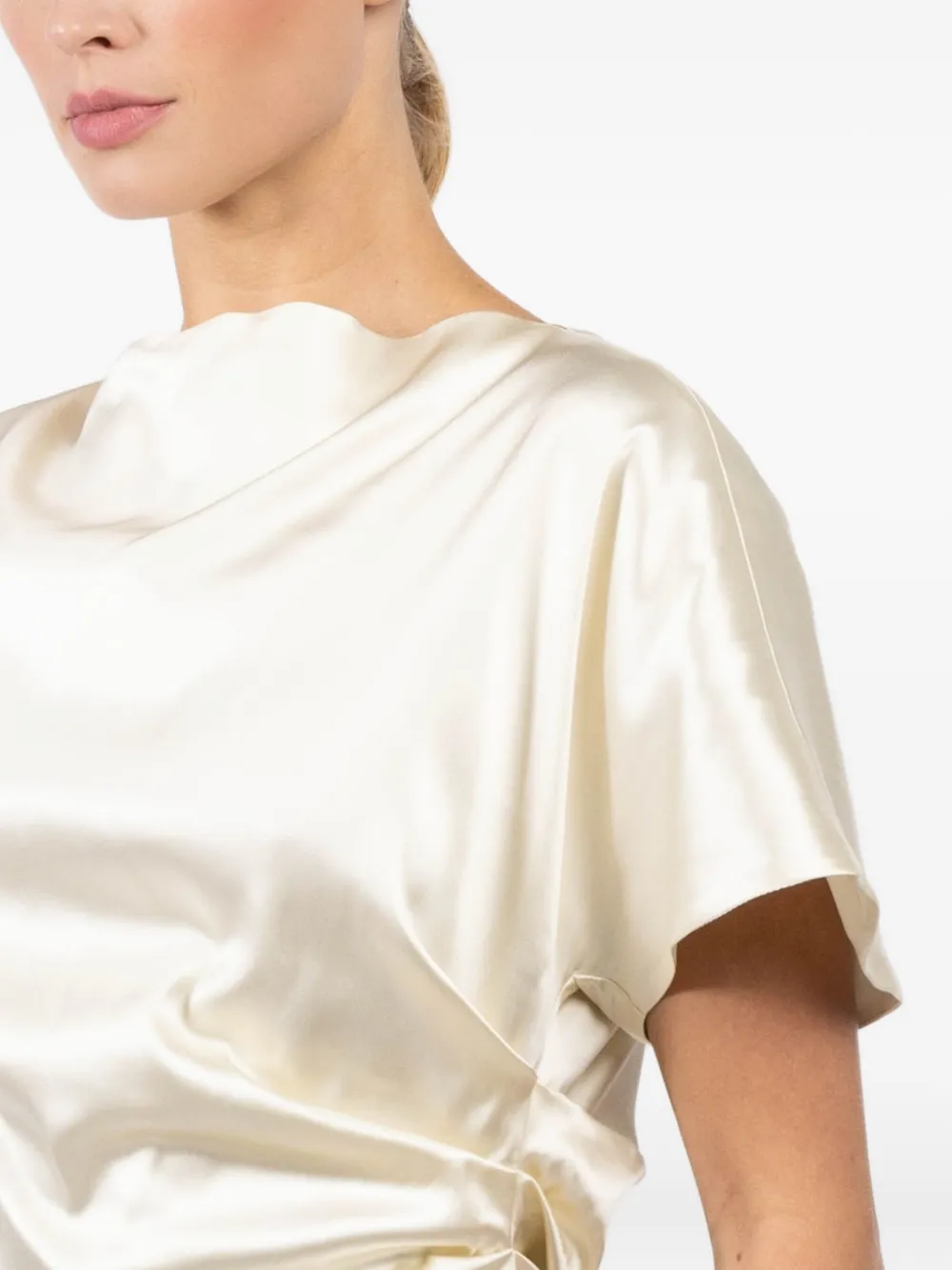 Seafarer Draped Sleeveless Blouse In Black