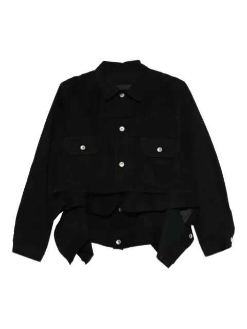 sacai جاكيت جينز بطبقات