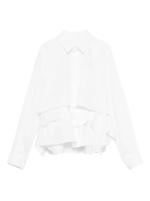 sacai ruffled layered shirt