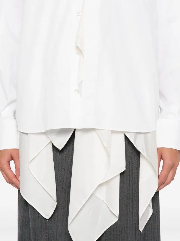Sacai Camisa a Capas Con Volantes | Blanco | FARFETCH CR