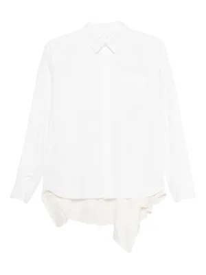 Sacai クロップド シャツ | ホワイト | FARFETCH JP
