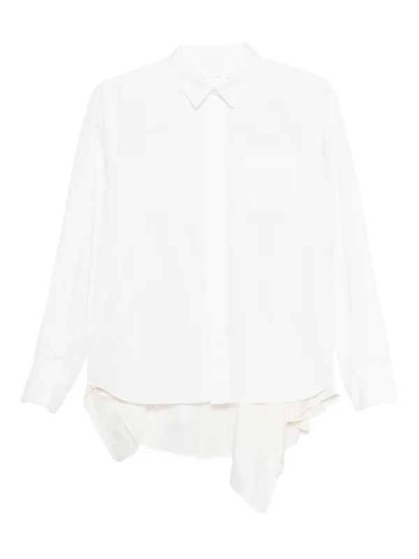 Sacai Ruffled Layered Shirt in White