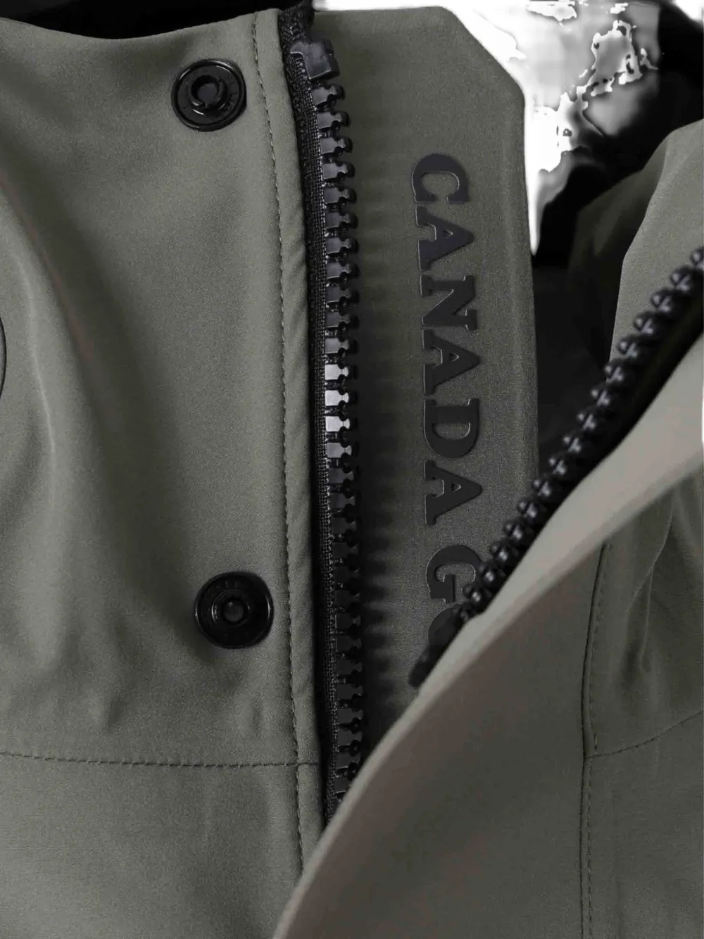 Canada Goose Versatile Waterproof Jacket With Hood And Pockets In Green