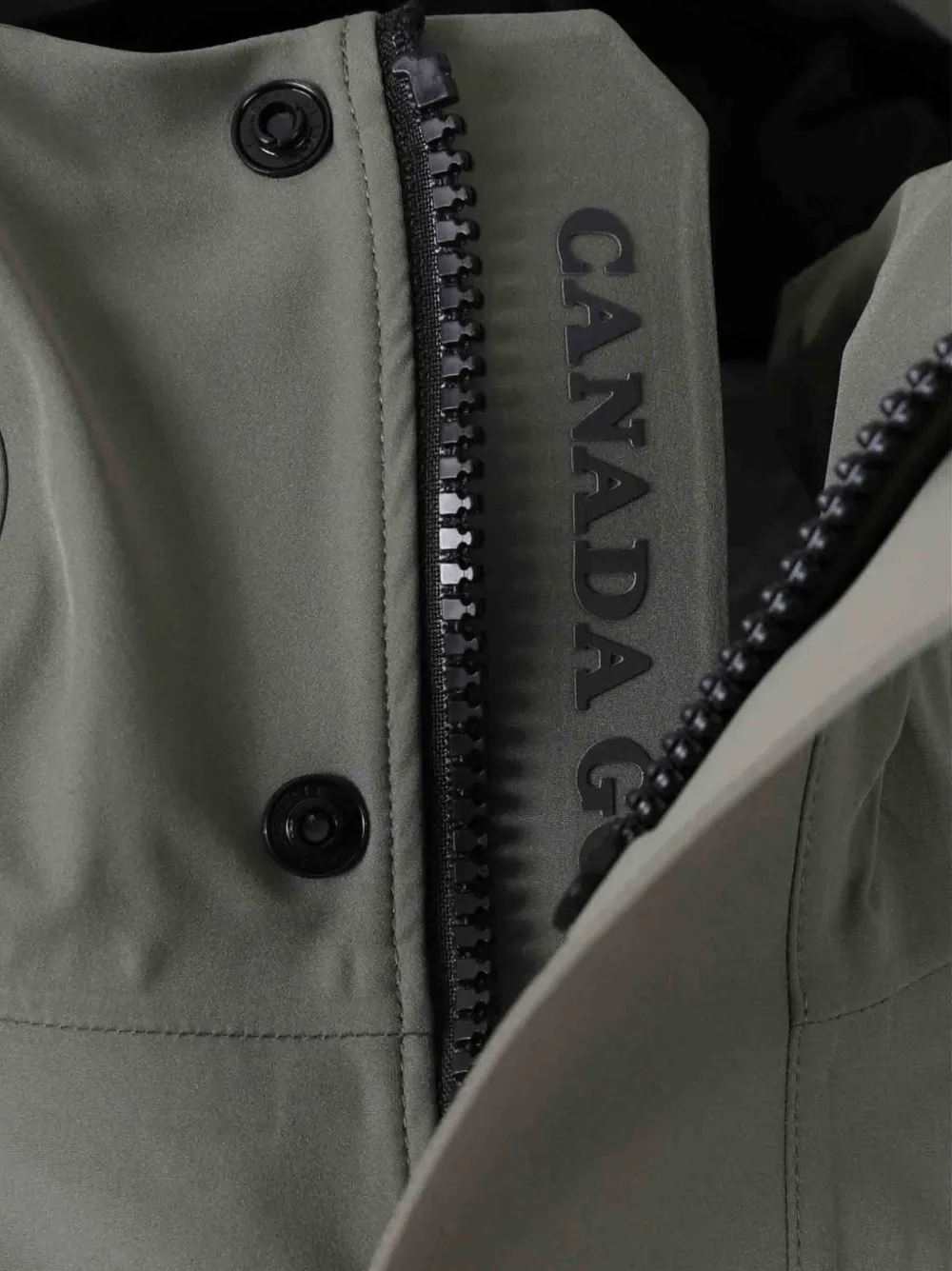 Canada Goose Gewatteerd jack met logopatch Groen