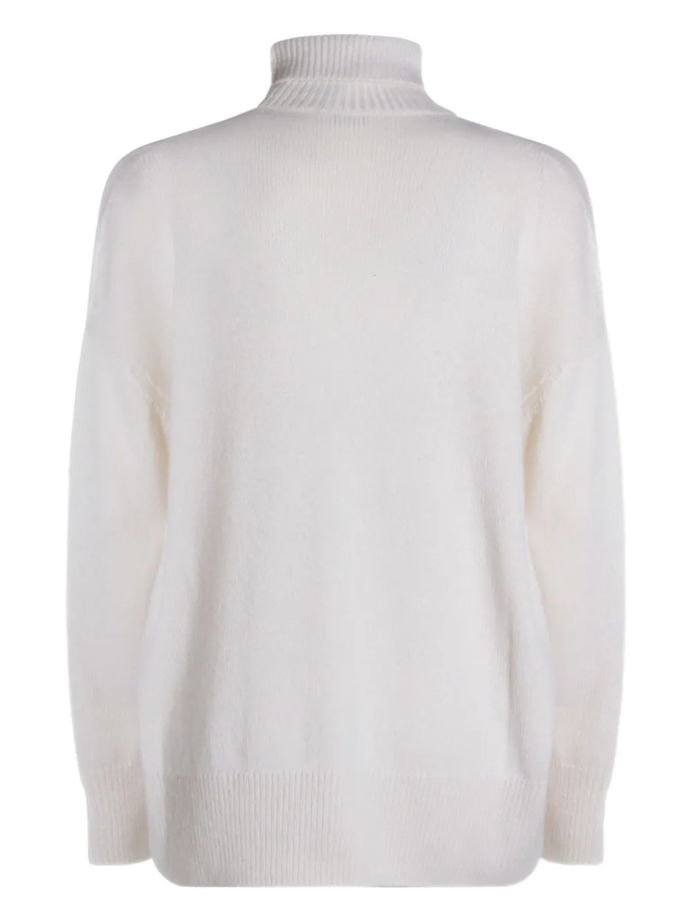 Brunello Cucinelli Turtleneck Ribbed Sweater In Neutral