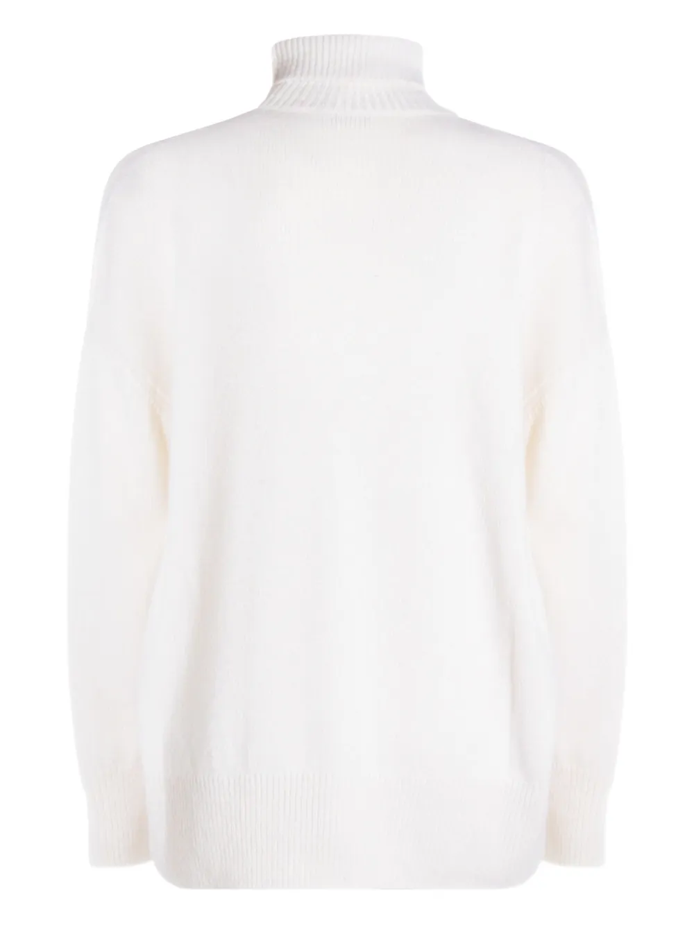 Brunello Cucinelli Turtleneck Ribbed Sweater In Neutral