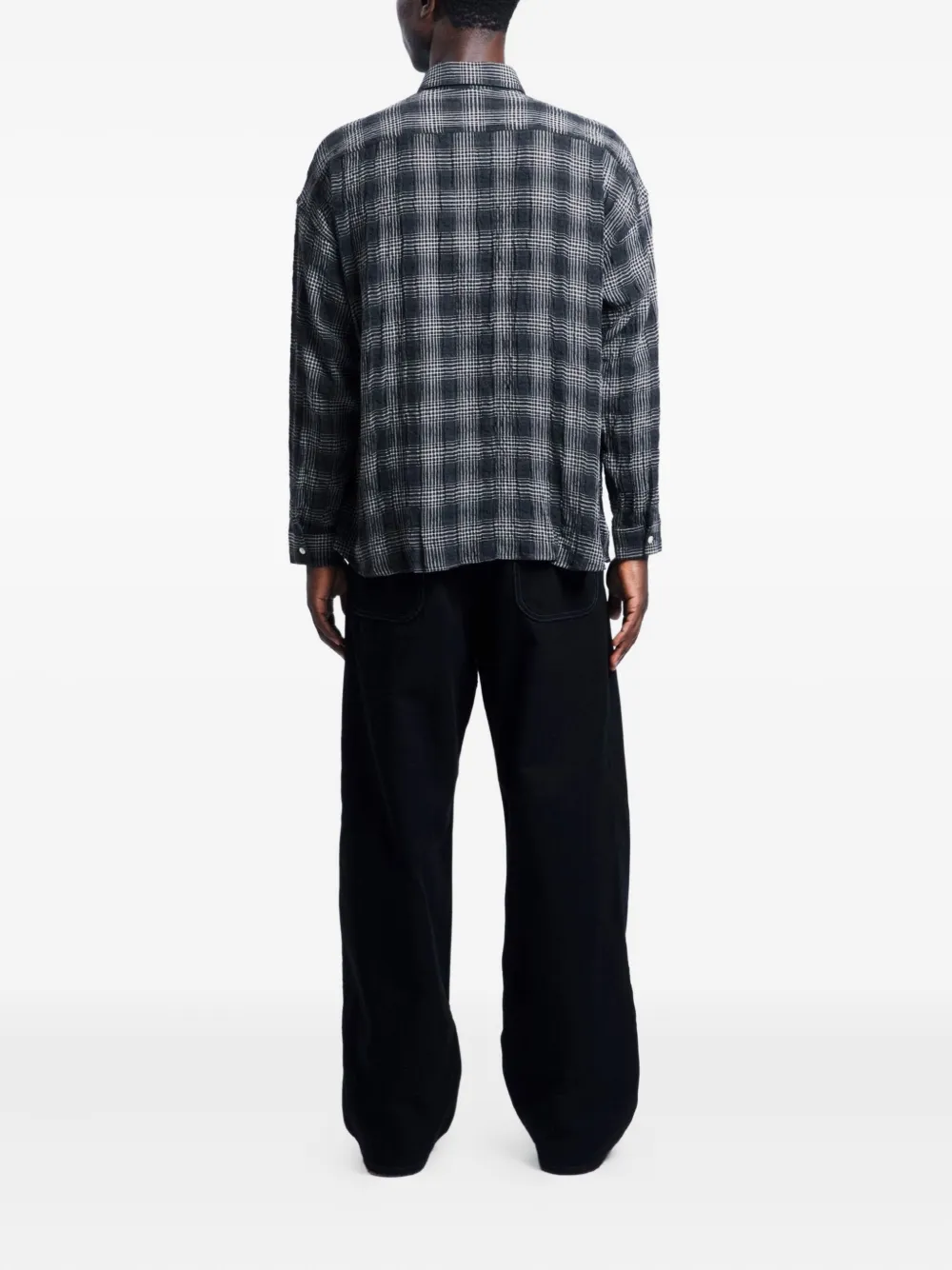 Sunflower Geruit katoenen overhemd Grijs