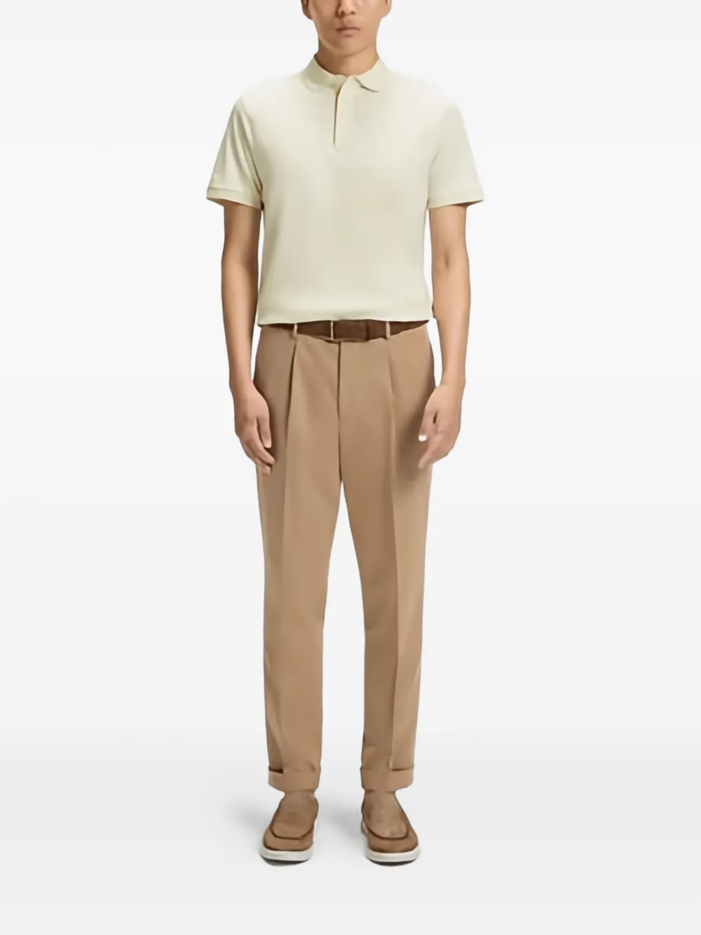  Boss L-perry 14 Short-sleeve Polo Shirt - Neutrals 