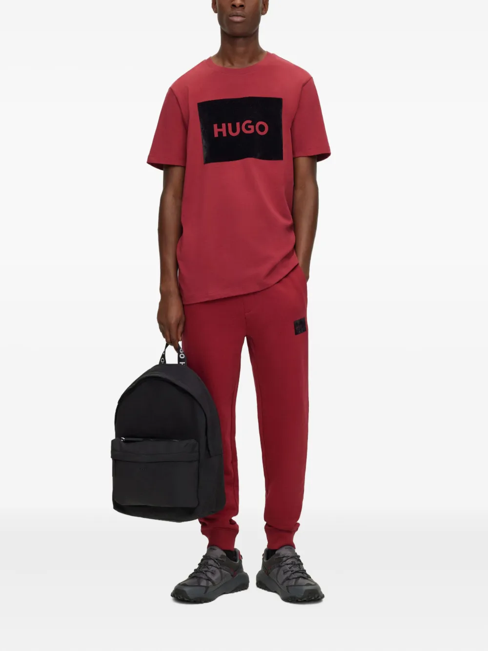 HUGO Calça de moletom com patch de logo | Calça esportiva | Image 2