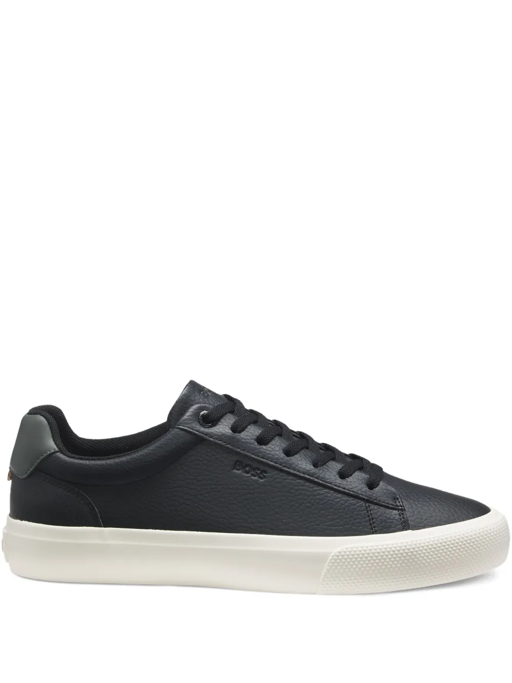 BOSS leather lace-up sneakers | Black | Image 1