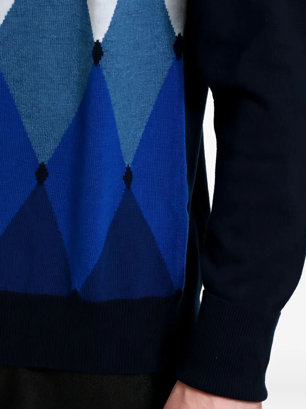 Ballantyne Trui met argyle patroon Blauw