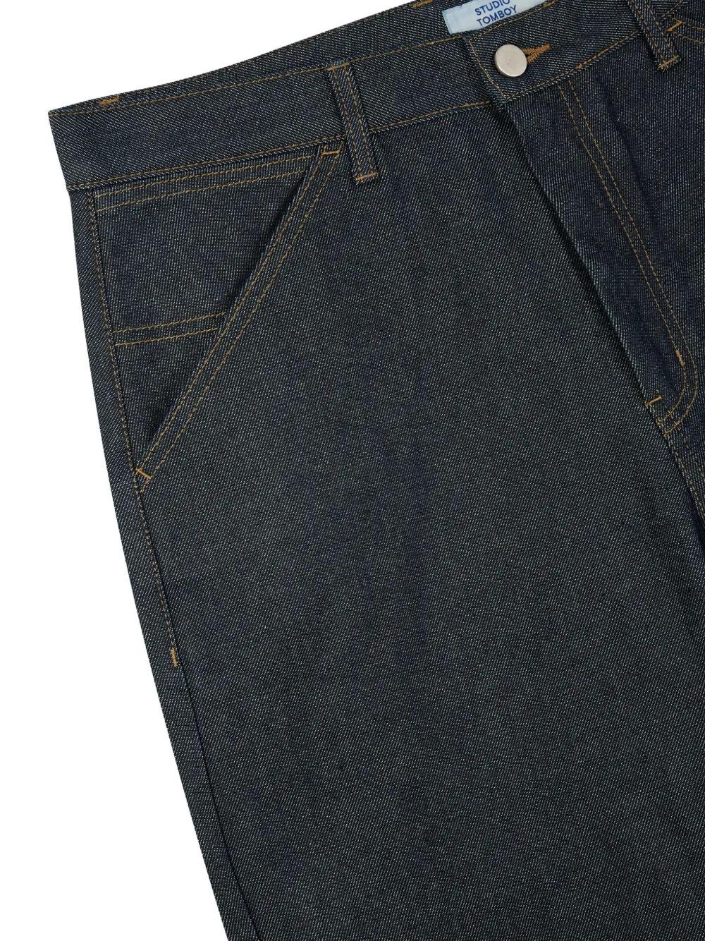 Studio Tomboy Bootcut Denim Trousers In Blue