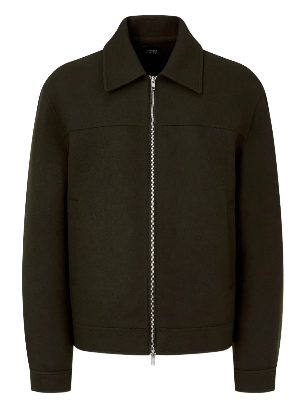 STUDIO TOMBOY zip-up wool jacket | Green | Image 1