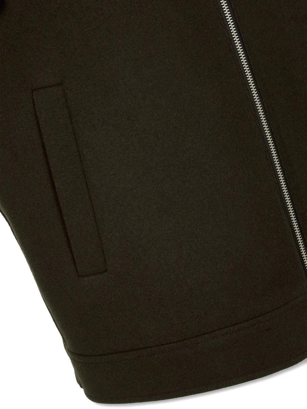 Studio Tomboy Zip-up Wool Jacket In Green
