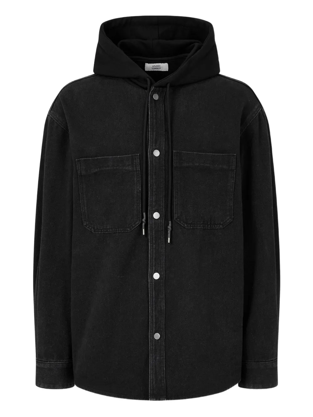 STUDIO TOMBOY hooded denim jacket | Black | Image 1