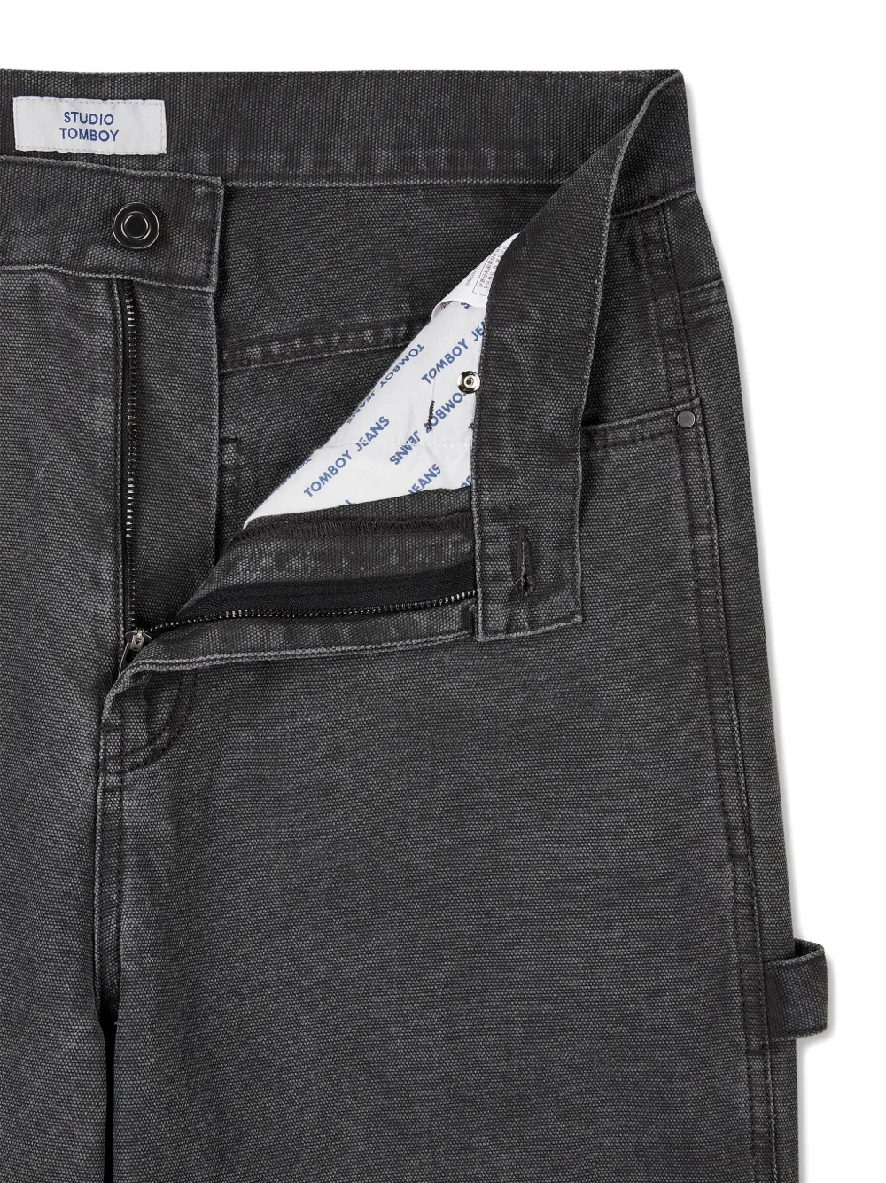 Studio Tomboy Washed Cotton Jeans In Black